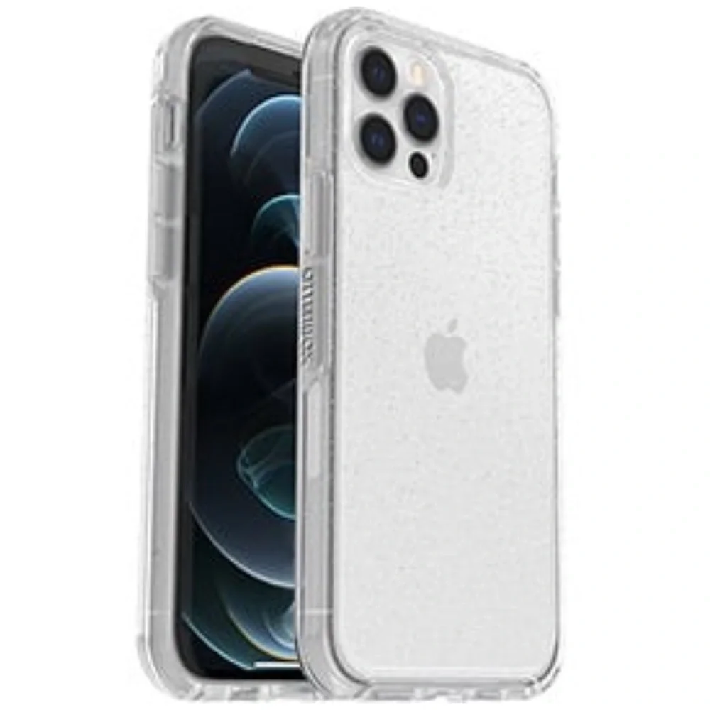 iPhone 12 and Pro Symmetry Series Clear Case sparkle glitter otter box cover
